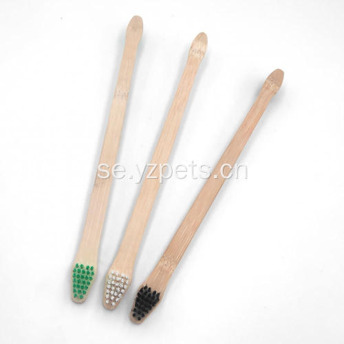 Tandborste i bambu med dubbelt huvud